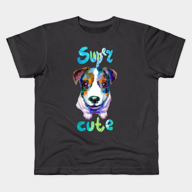 Super cute pup Kids T-Shirt by AgniArt